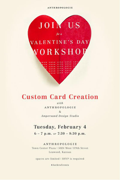 Anthropologie + Ampersand Valentine's Day Workshop