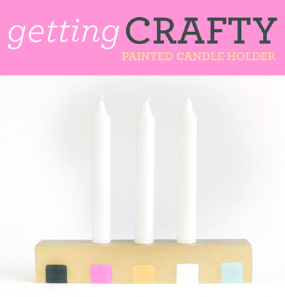 getting crafty: painted candle holder