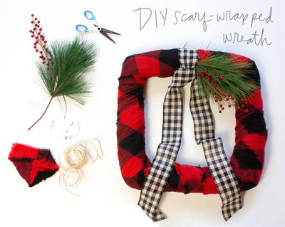 Ampersand for Command // DIY Scarf-Wrapped Wreath