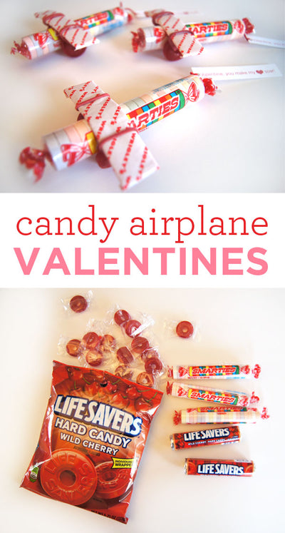 candy airplane valentines