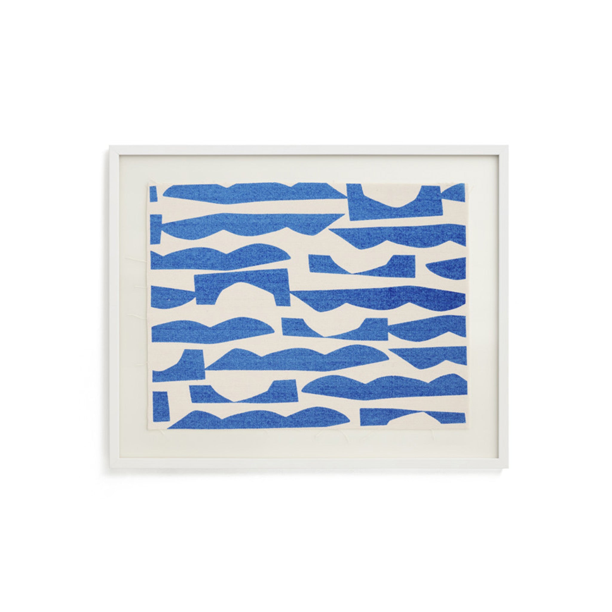 Abstract Block Print Abstract Waves Block Print Textile Art by Minted | Ampersand Design Studio