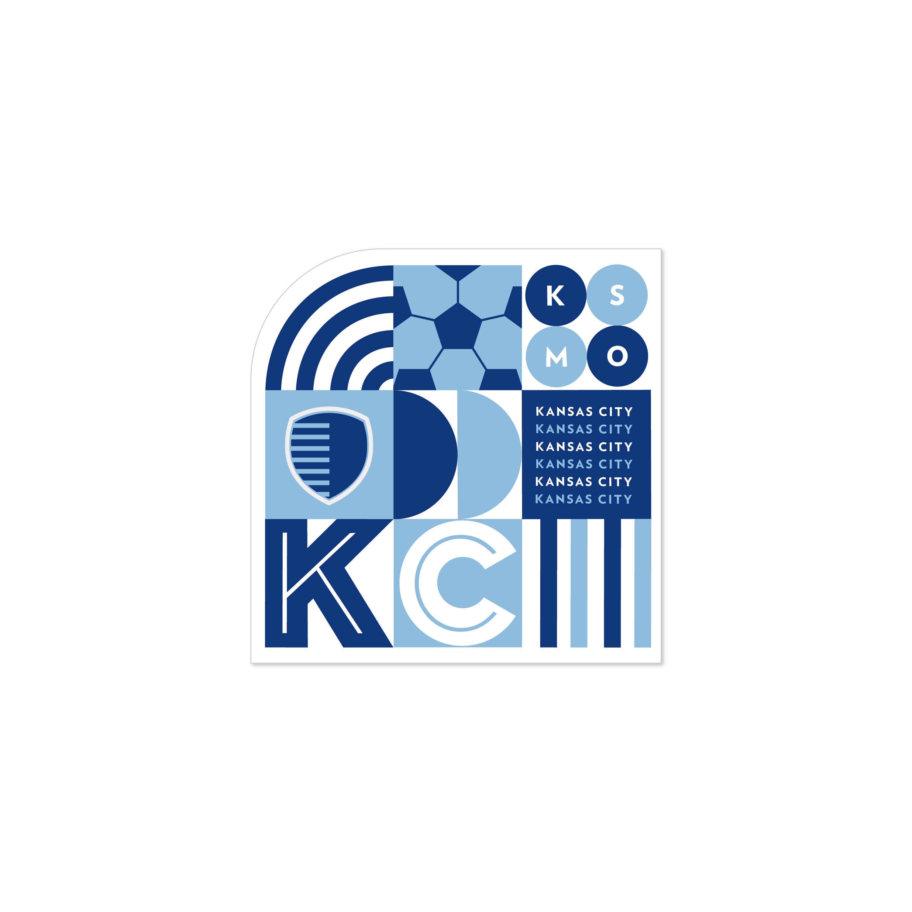 KC Grid - Sporting KC Sticker – Ampersand Design Studio