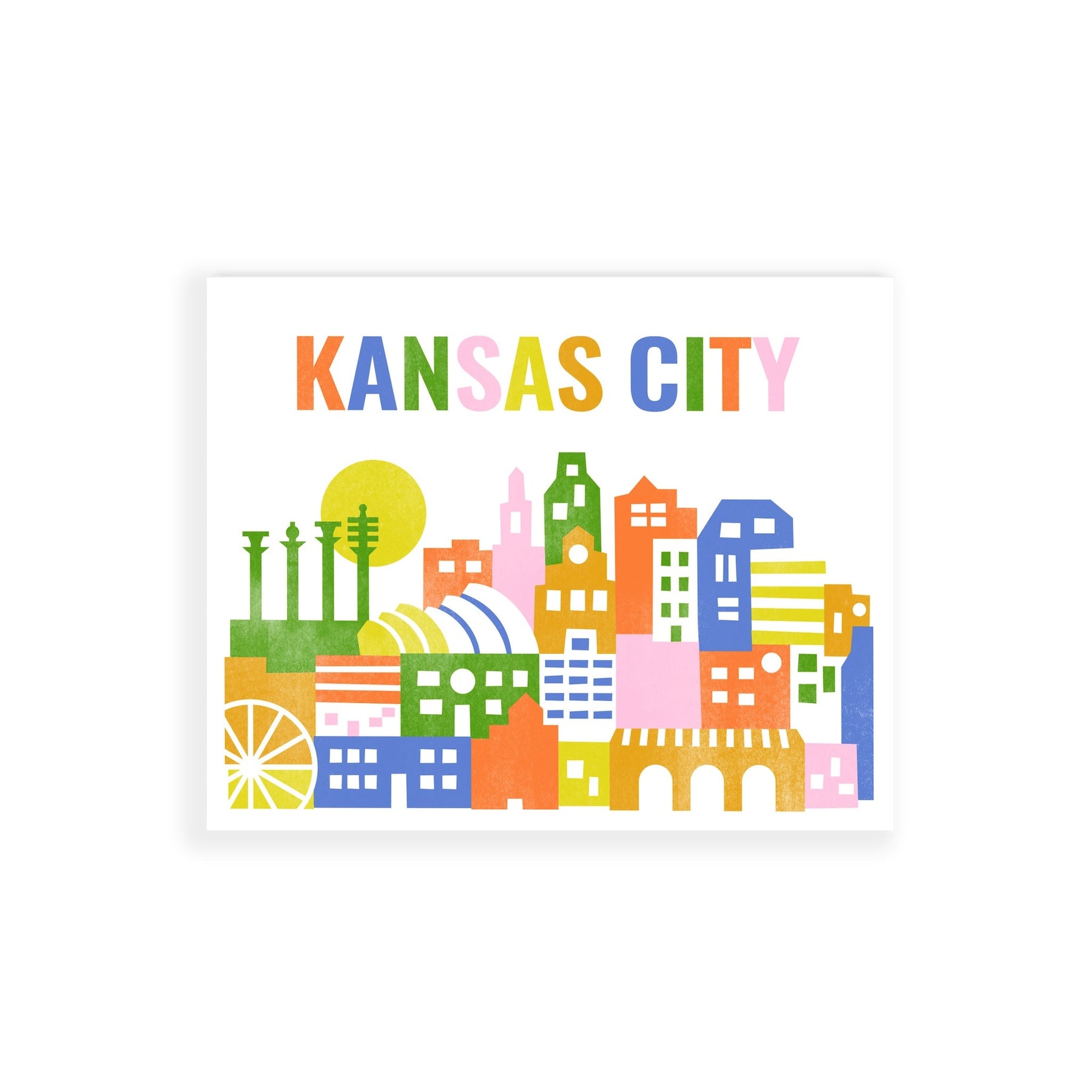Kc Print Design Kansas City Skyline - Multi Art Print by AmpersandDesignStudio ...