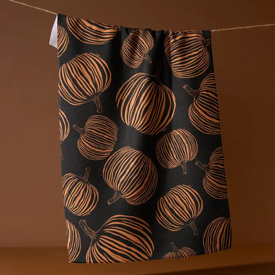 Pumpkin Noir Tea Towel — Kitchen & Dining