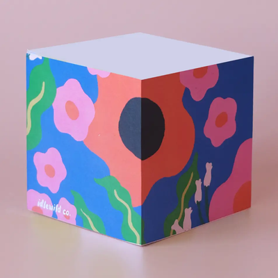 Wavy Daisy Sticky Note Cube — Ampersand Design Studio