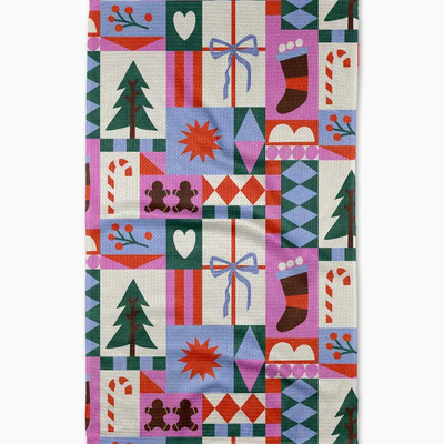 Festive Christmas Quilt Tea Towel — Kitchen & Dining