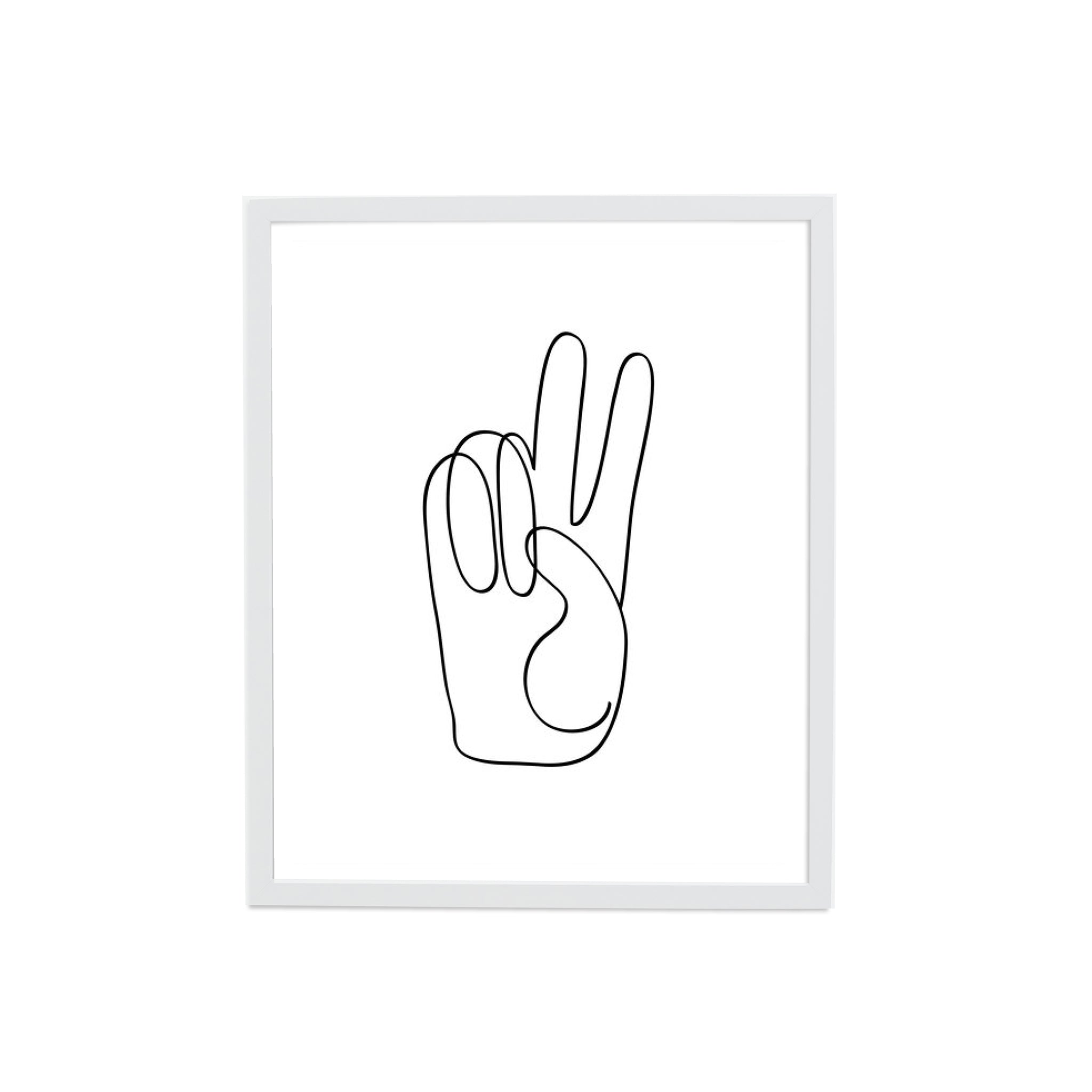 Peace Hand Art Print – Ampersand Design Studio