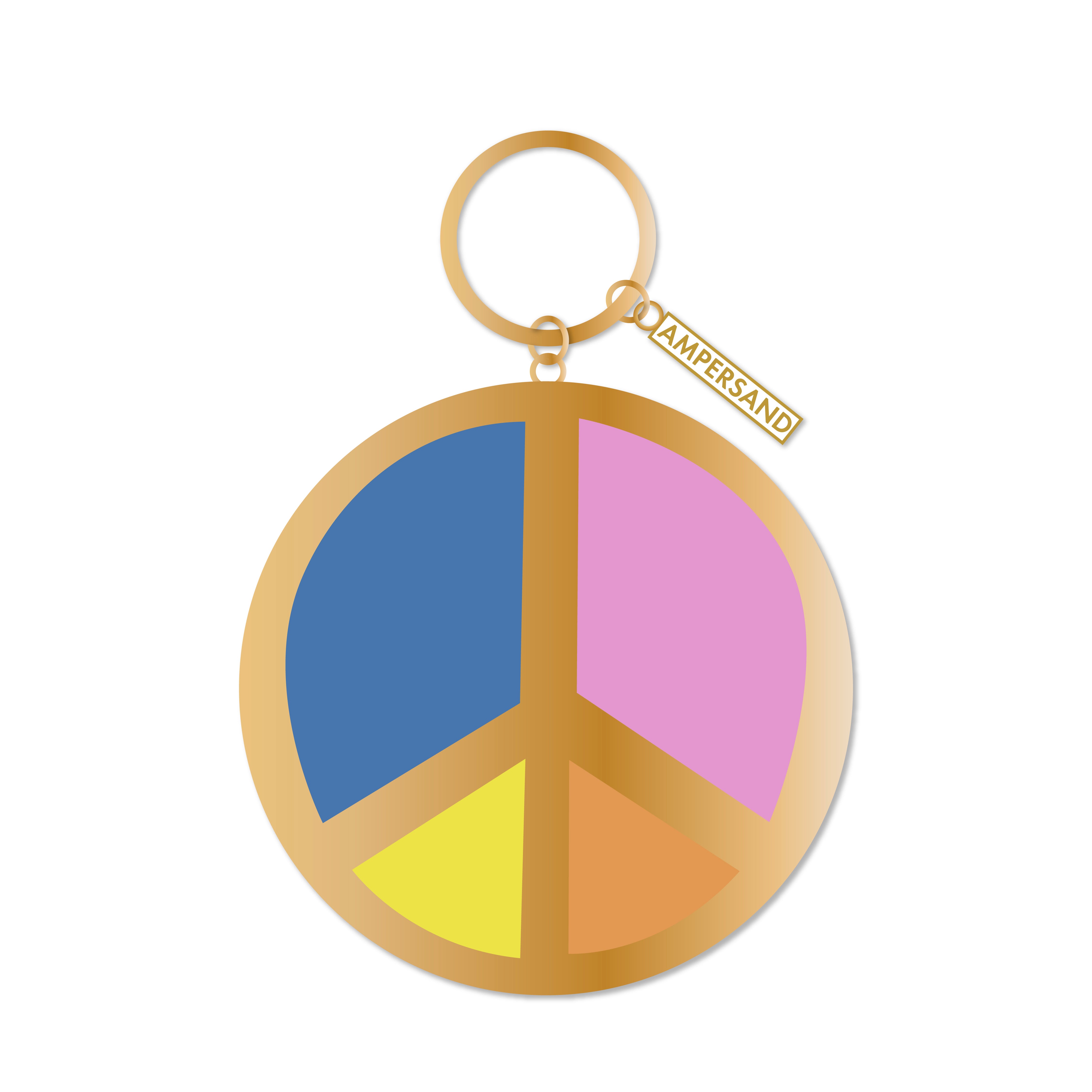 Peace Sign Keychain – Ampersand Design Studio