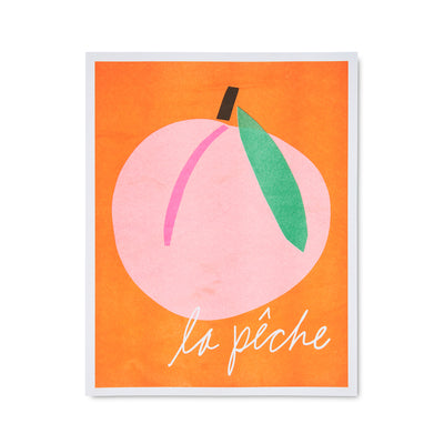 bright orange and pink peach with french wording