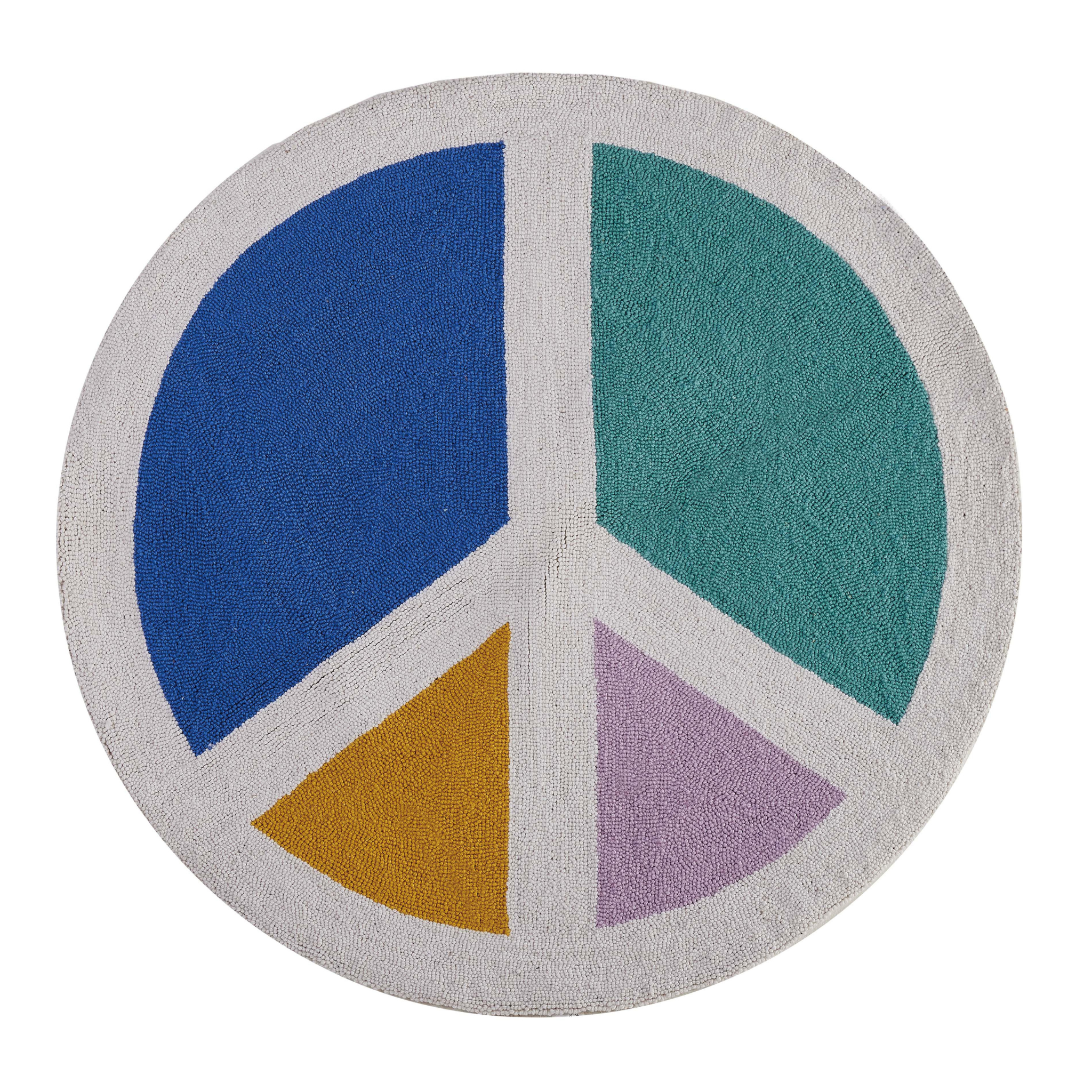 Peace Shaped Hook Rug by AmpersandDesignStudio | Ampersand Design Studio