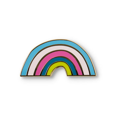 die cut rainbow enamel pin 